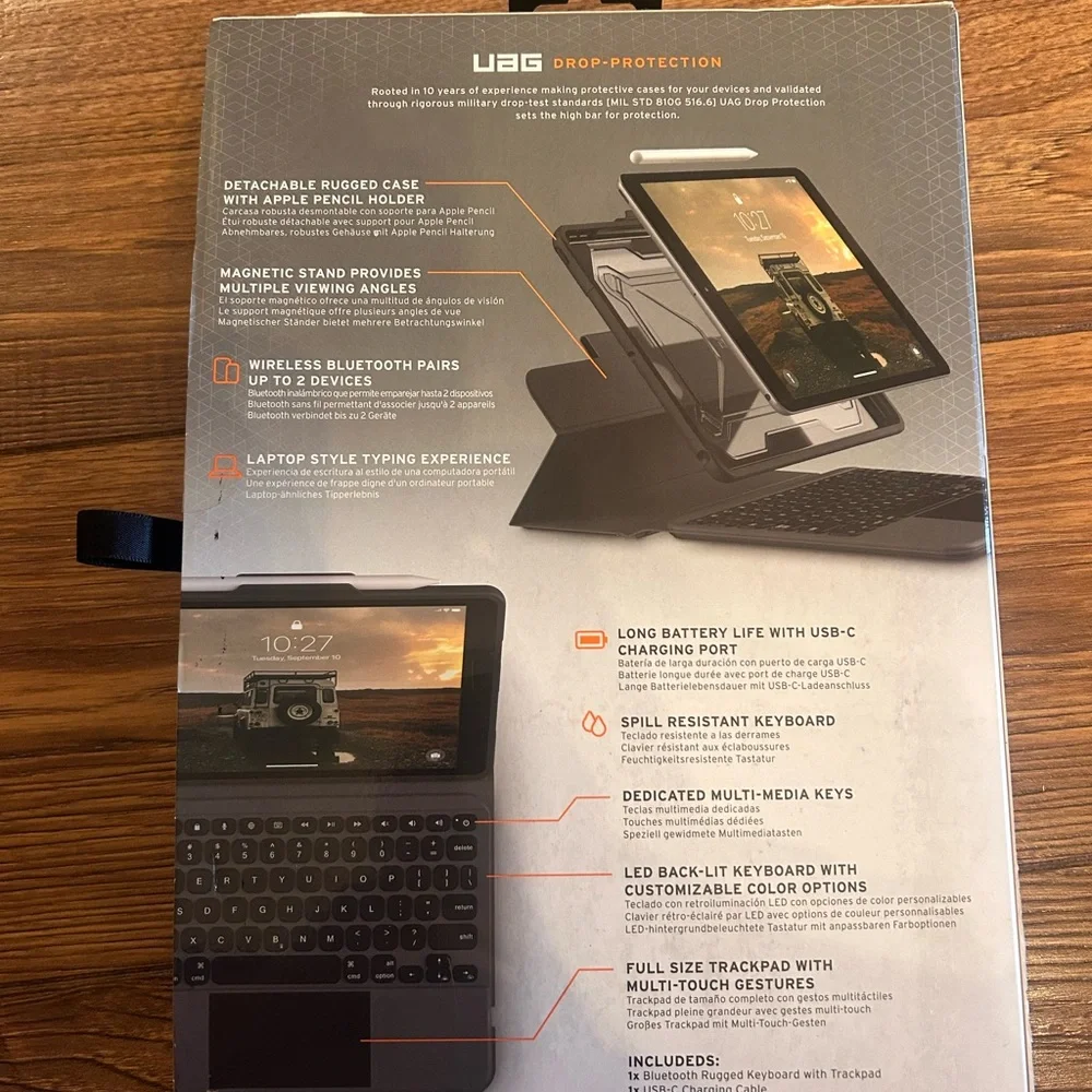 UAG 10.2” iPad Bluetooth keyboard case